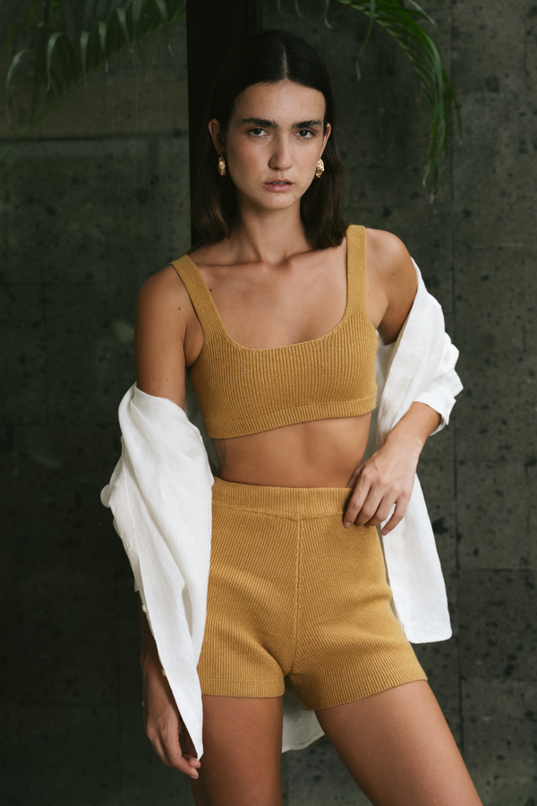 ÉSS Knitted Crop - Toffee