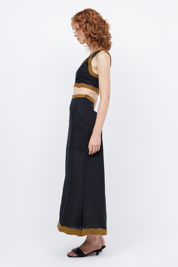 Bec & Bridge Tallulah Maxi Skirt - Black/Olive