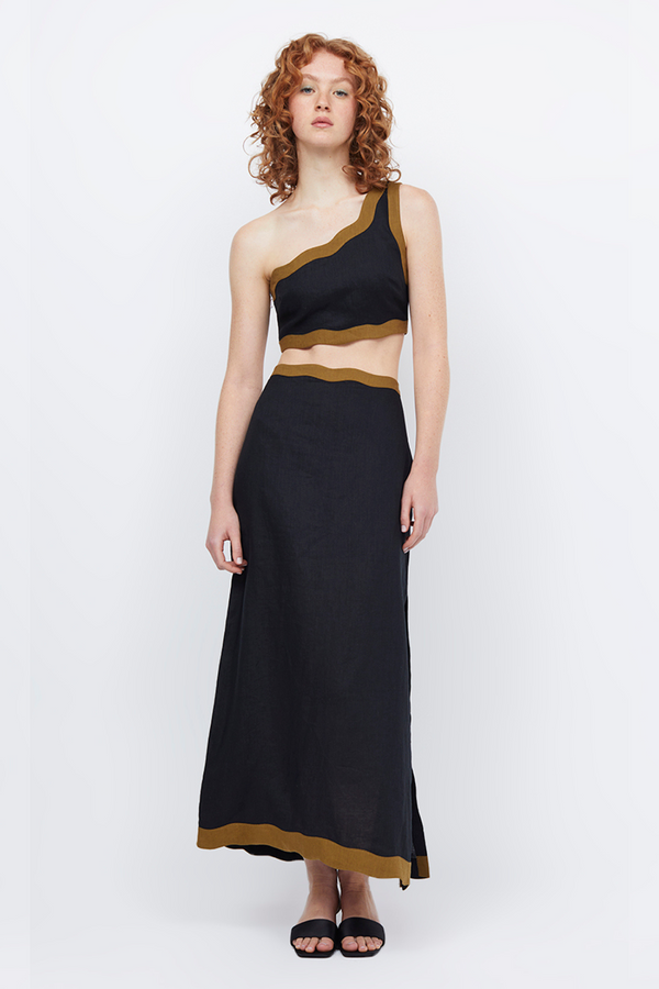 Bec & Bridge Tallulah Maxi Skirt - Black/Olive