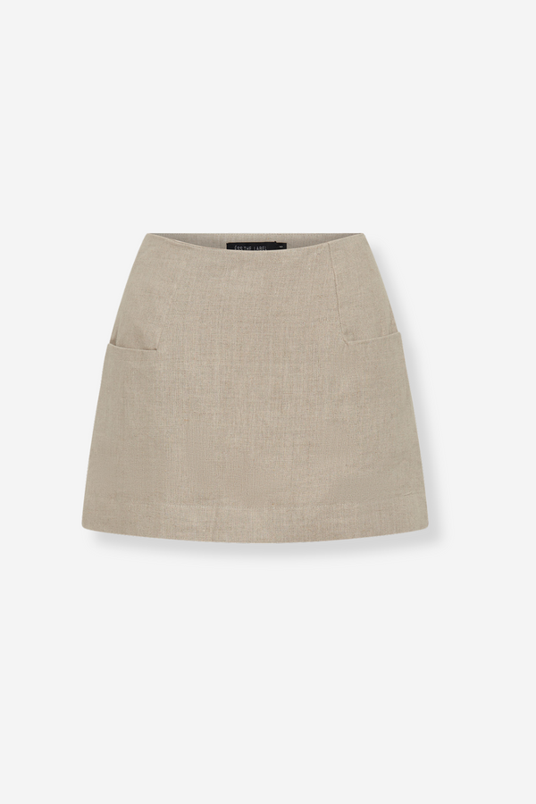 ÉSS Bowie Linen Mini Skirt - Natural