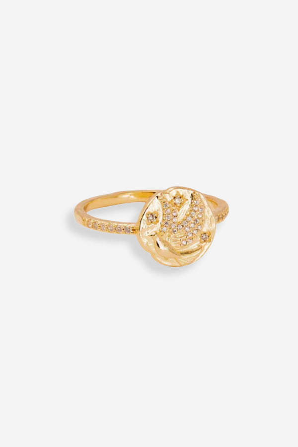 By Charlotte I Am Love And Light Ring - Gold