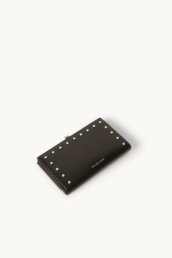 Dylan Kain The Large Forever Love Studded Wallet - Silver