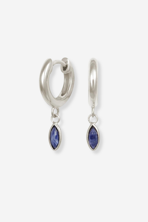 Temple Of The Sun Alessandra Earrings  - Sapphire Silver