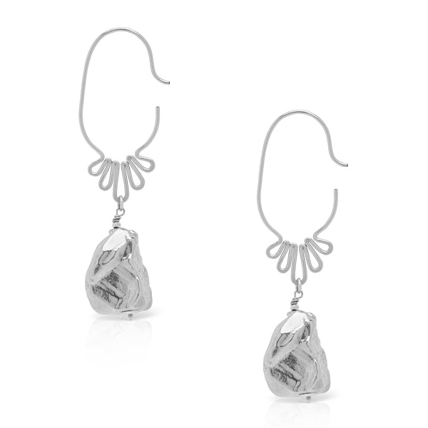 Petite Grand Odyssey Moon Earrings - Silver