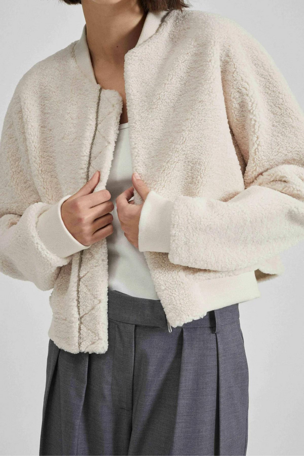 Friends With Frank Mimi Bomber Jacket - Cream