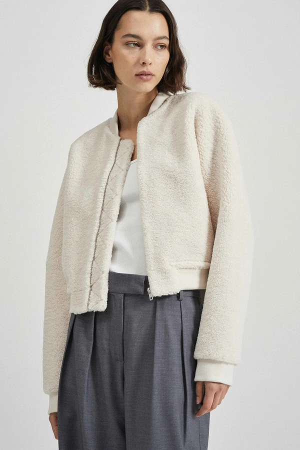 Friends With Frank Mimi Bomber Jacket - Cream