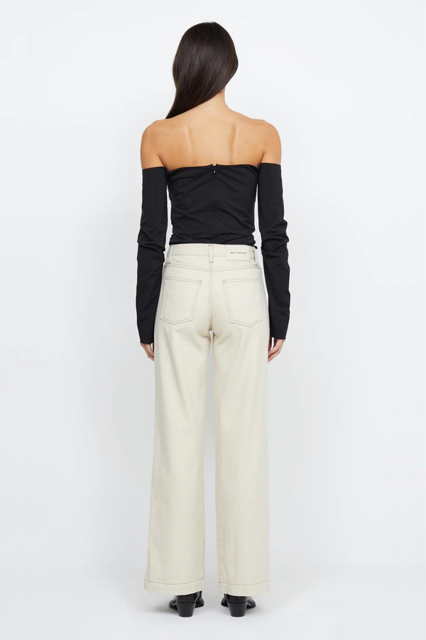 Bec & Bridge Dylan High Waisted Pant - Ecru