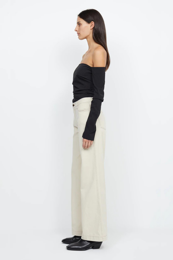 Bec & Bridge Dylan High Waisted Pant - Ecru