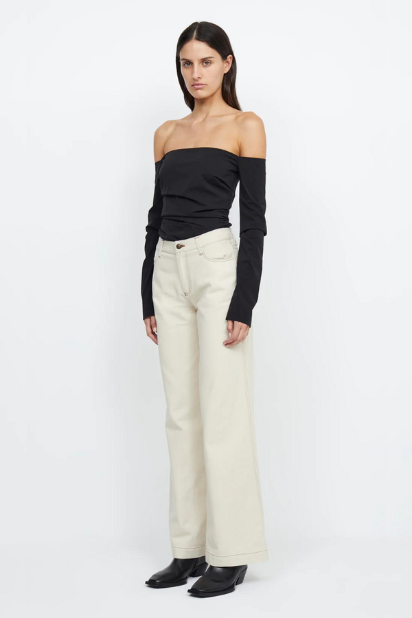 Bec & Bridge Dylan High Waisted Pant - Ecru