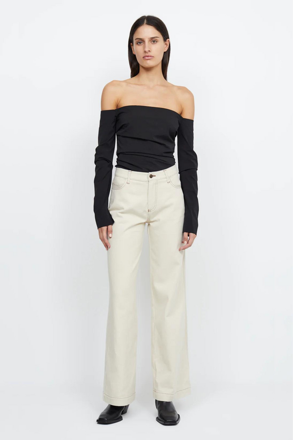 Bec & Bridge Dylan High Waisted Pant - Ecru