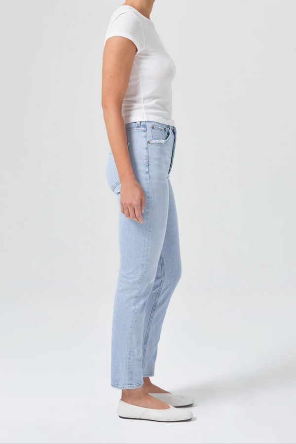 Agolde Riley Long High Rise Straight Jean - Issue