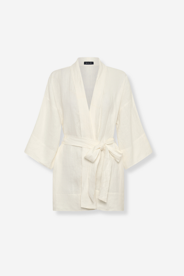 ÉSS Linen Kimono - White