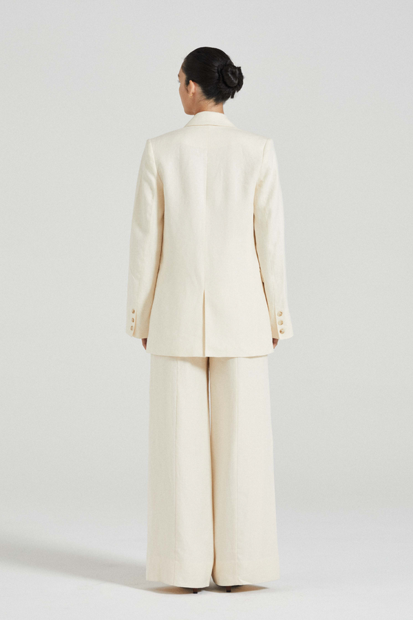 Friends With Frank Odette Linen Blazer - Ivory