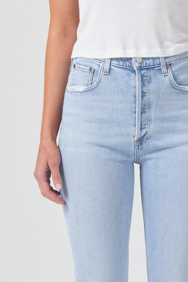 Agolde Riley Long High Rise Straight Jean - Issue