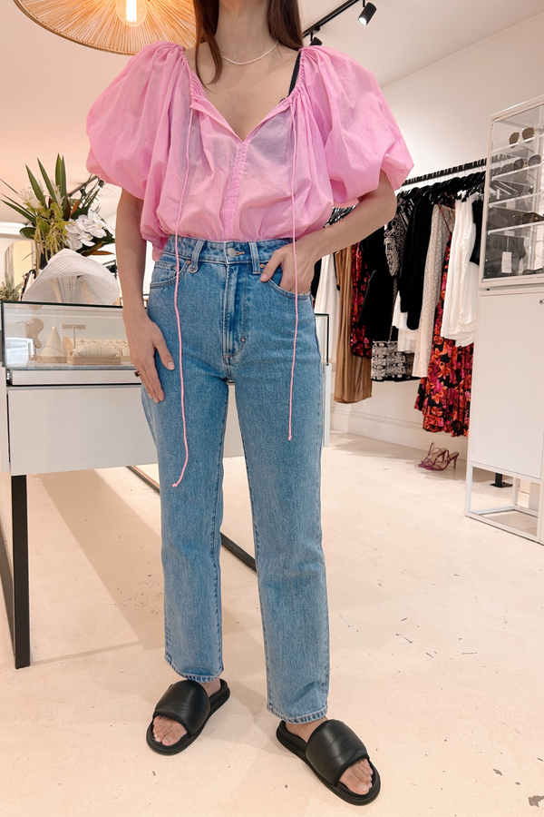 Éss The Label Lulu Puff Blouse - Pink