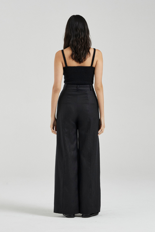 Friends With Frank Wide Leg Trousers - Black