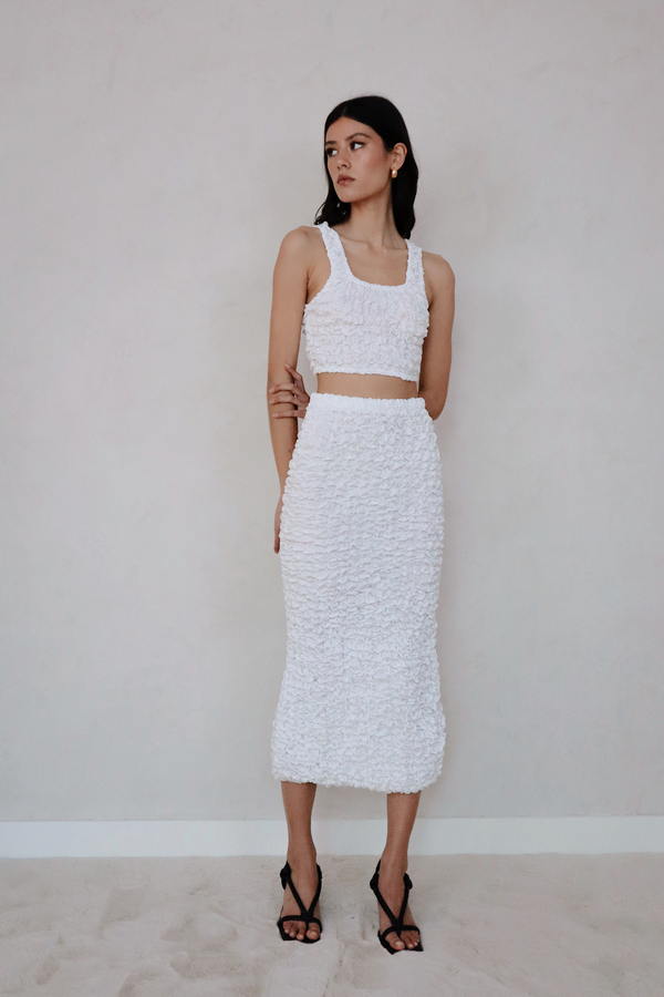 ÉSS The Mia Elastic Crop - White