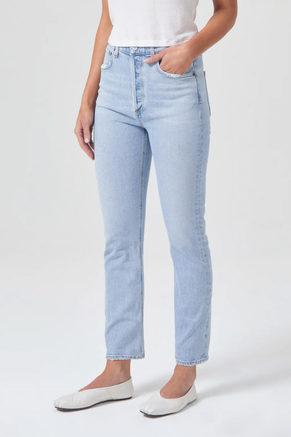 Agolde Riley Long High Rise Straight Jean - Issue
