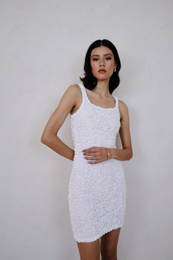 ÉSS Mia Elastic Mini Dress - White