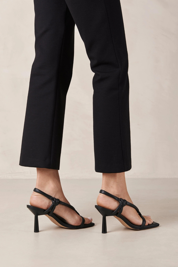 Alohas Sheila Strappy Leather Heel - Black