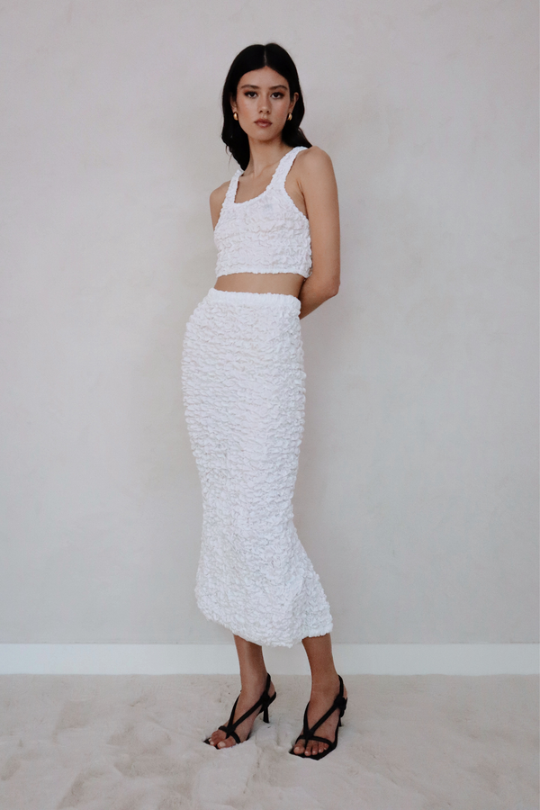 ÉSS The Mia Elastic Crop - White