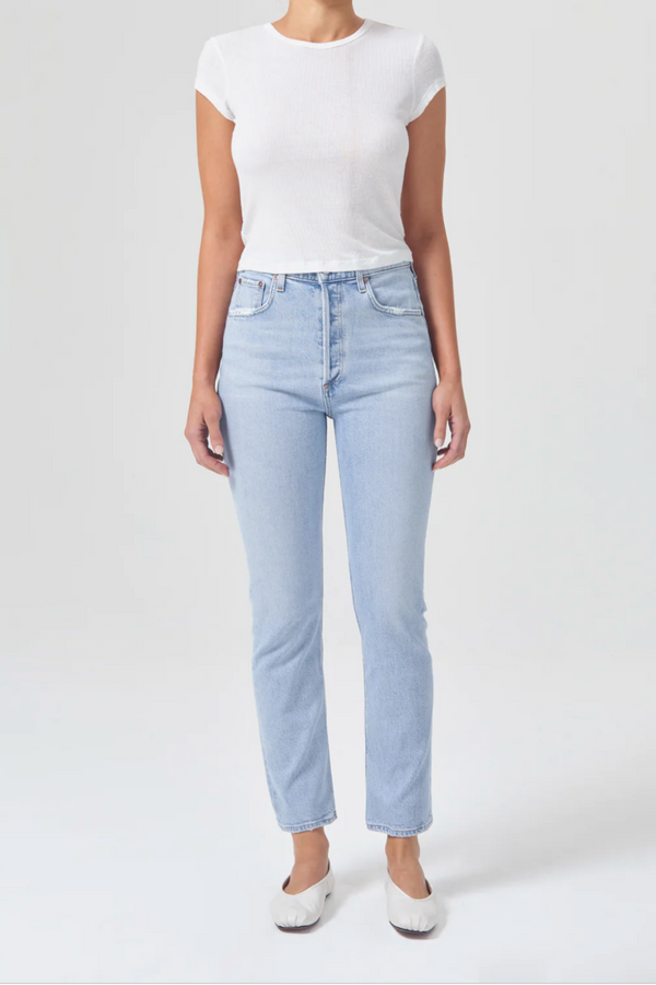 Agolde Riley Long High Rise Straight Jean - Issue