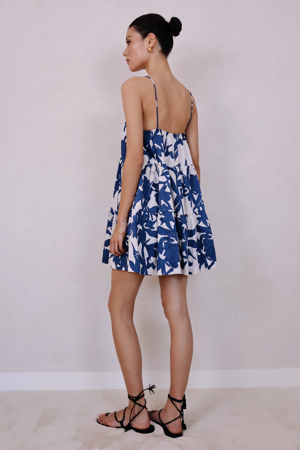 ÉSS Isabella Mini Dress - Cobalt Floral
