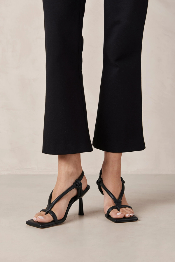Alohas Sheila Strappy Leather Heel - Black