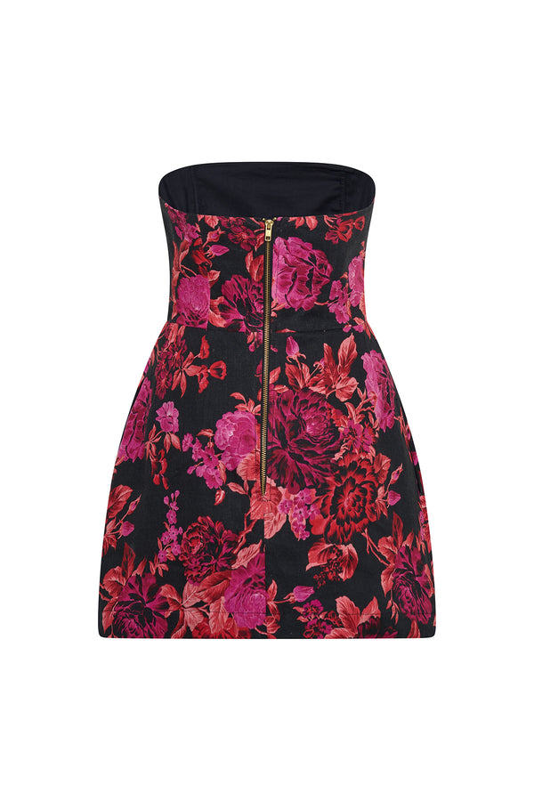 ÉSS Strapless Linen Mini Dress - Rosa