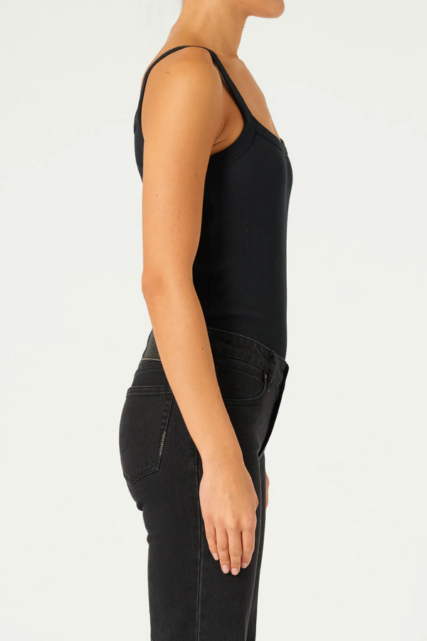 Neuw Denim Frenchie Rib Singlet - Black