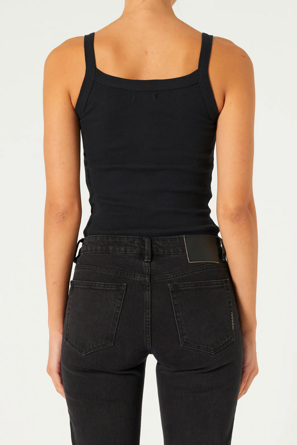 Neuw Denim Frenchie Rib Singlet - Black