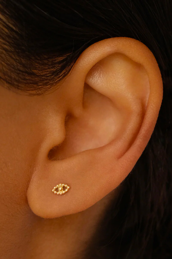 By Charlotte Blessing Eye Single Stud Earring - 14K Gold