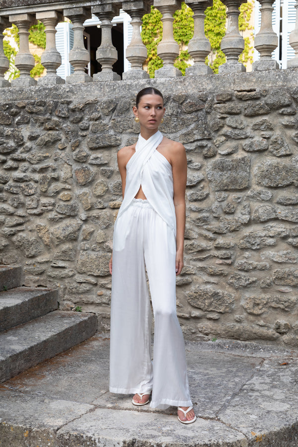 ÉSS Savannah Cross Over Sarong Top - White