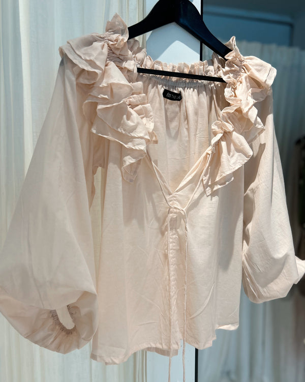 ÉSS Brianna Ruffle Blouse - Blush