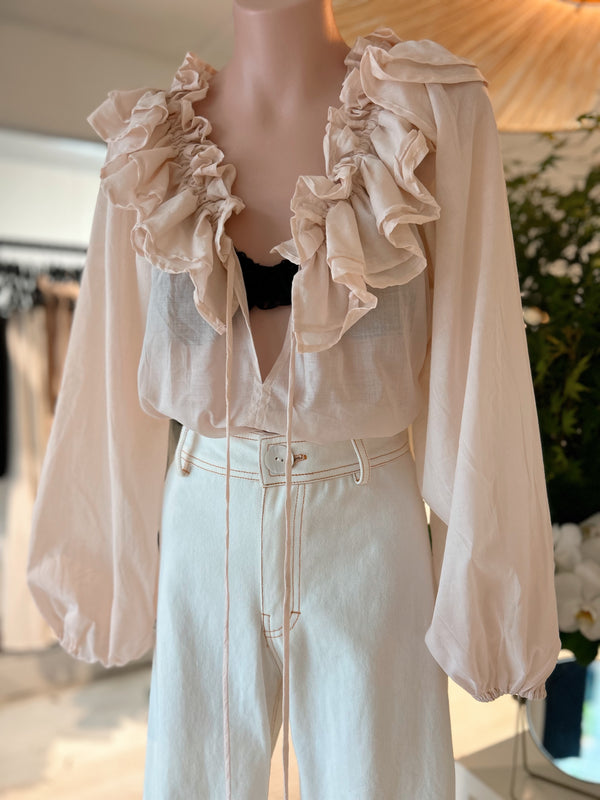 ÉSS Brianna Ruffle Blouse - Blush
