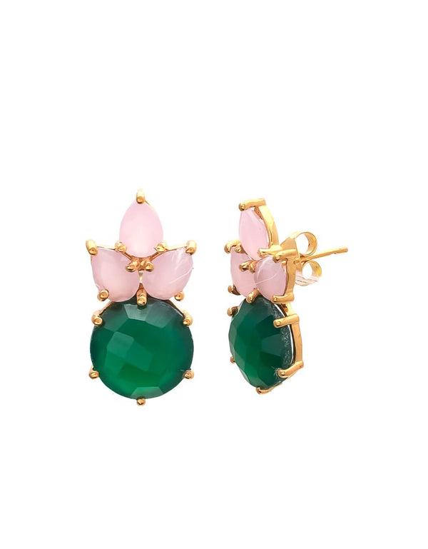 ÉSS Fleur Earring - Blush & Emerald