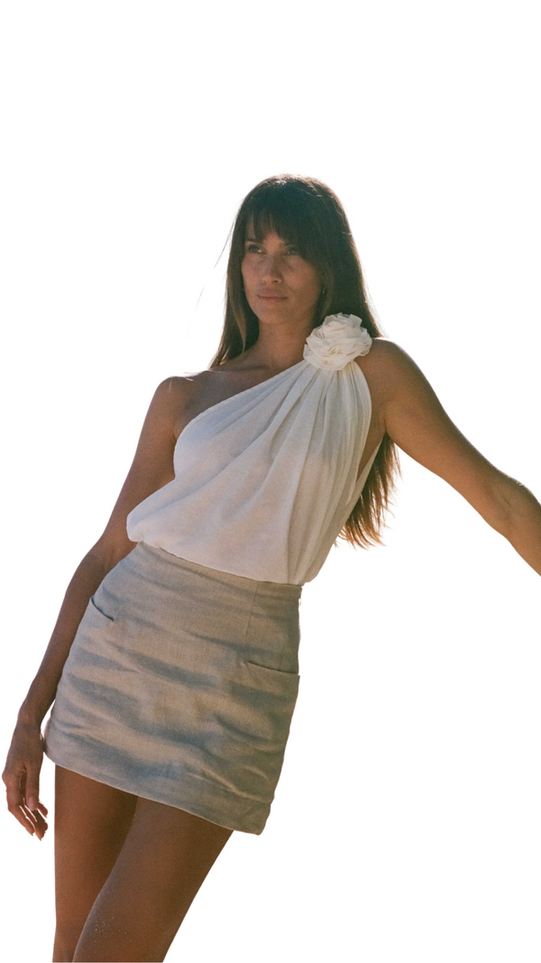 ÉSS Jaynee Rose Top  - White