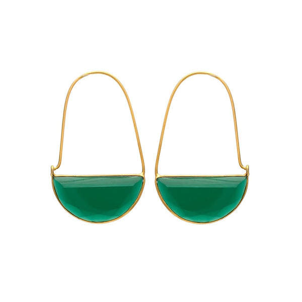 ÉSS The Celine Hoop - Gold & Emerald PRE ORDER