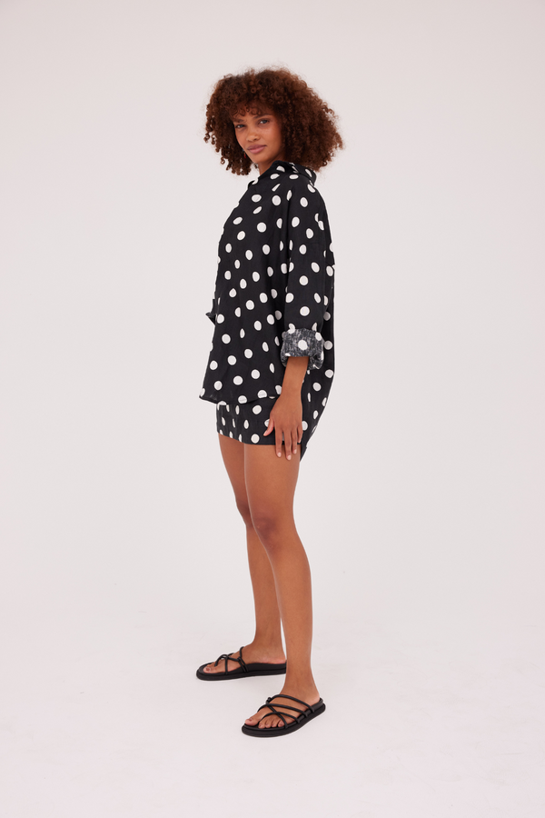 ÉSS Terrina Oversized Cotton Shirt - PolkaDot