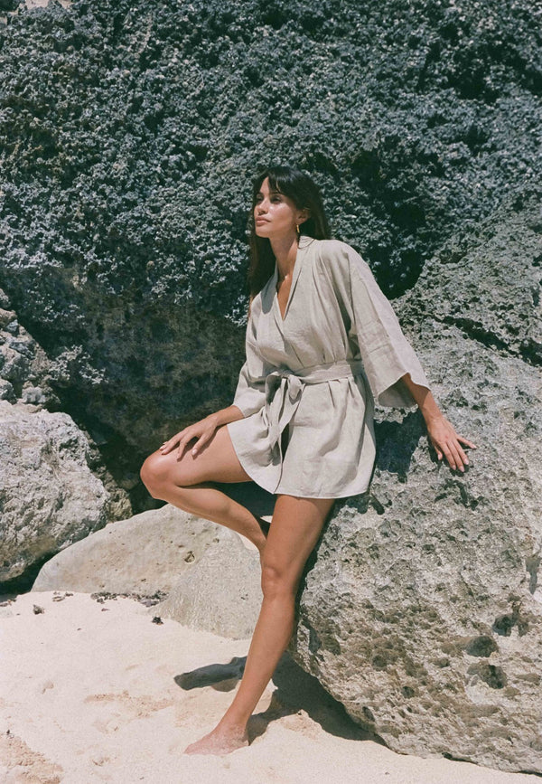 ÉSS Linen Kimono - Natural