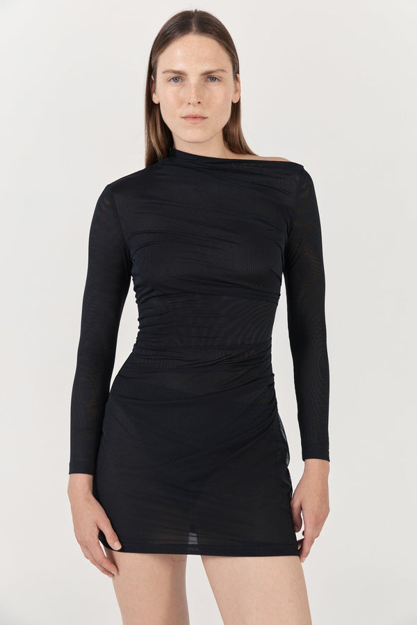 Ziah Nova Mesh Dress - Black