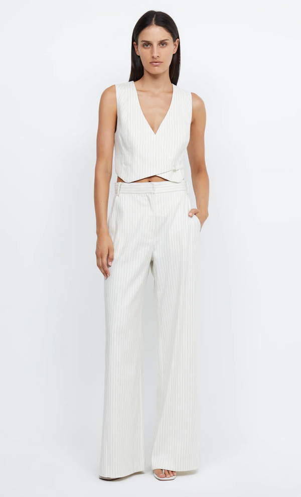 Bec & Bridge Lou Pinstripe Vest - Ivory
