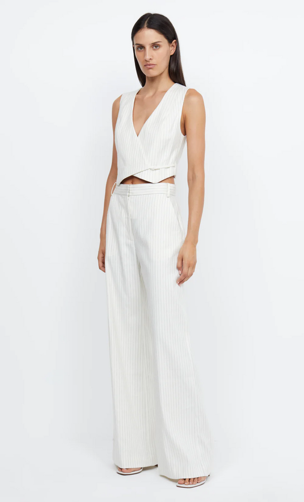 Bec & Bridge Lou Pinstripe Vest - Ivory