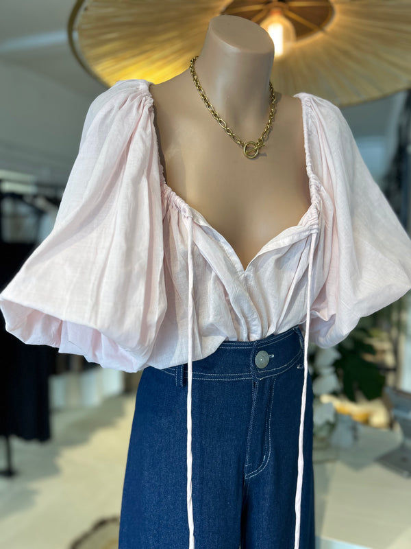 ÉSS Lulu Puff Blouse - Pink