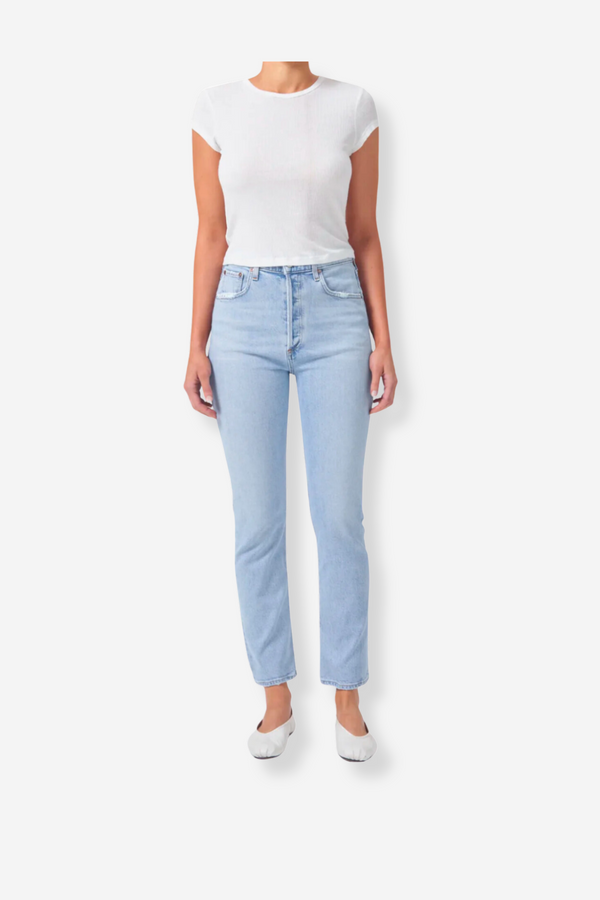 Agolde Riley Long High Rise Straight Jean - Issue