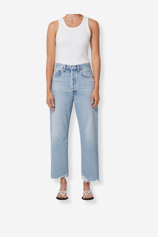 Agolde 90's Crop Mid Rise Loose Straight Jean - Nerve