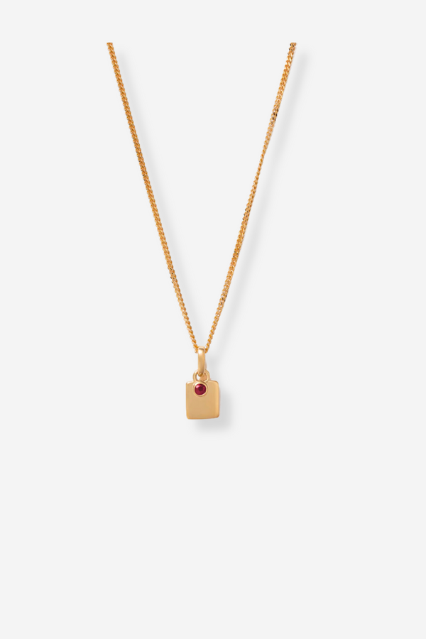 Kirstin Ash Engravable Birthstone Necklace - Gold