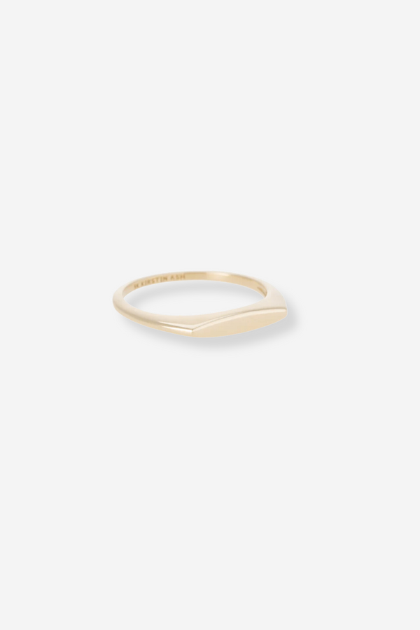 Kirstin Ash Engravable Sentiment Bar Ring - 14k Gold