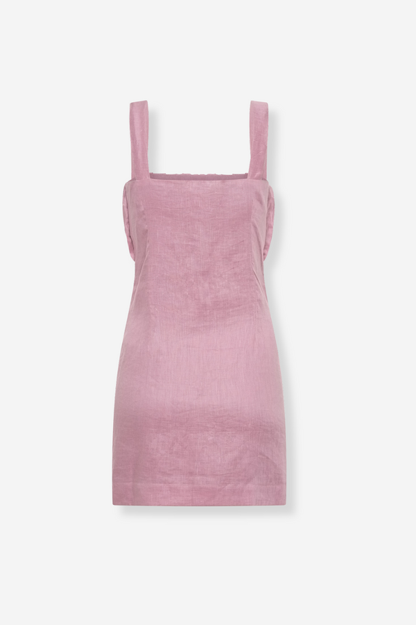 ÉSS Mika Pleated Mini Dress - Plum