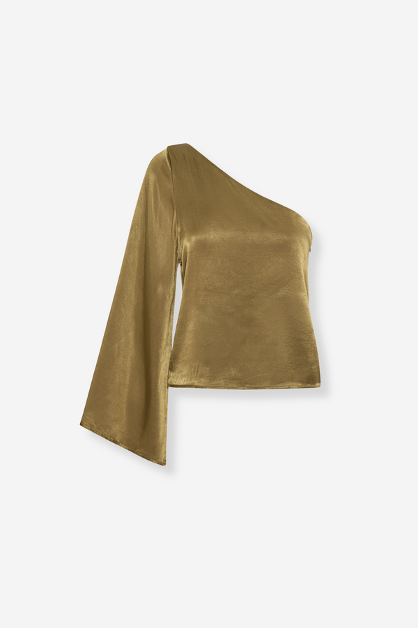 ÉSS Madelyn One Shoulder Top - Bronze